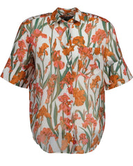 GANT Iris Print Cotton Silk Short Sleeve Shirt