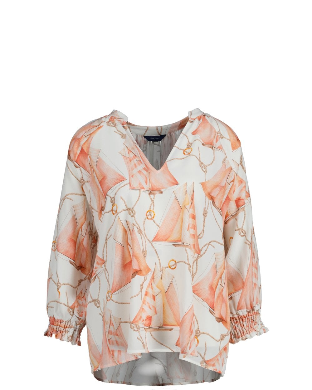 GANT Printed V-Neck Blouse