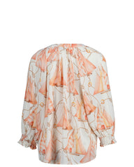 GANT Printed V-Neck Blouse