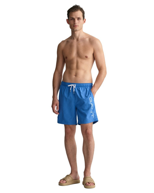 GANT Long Cut Lightweight Logo Swim Shorts