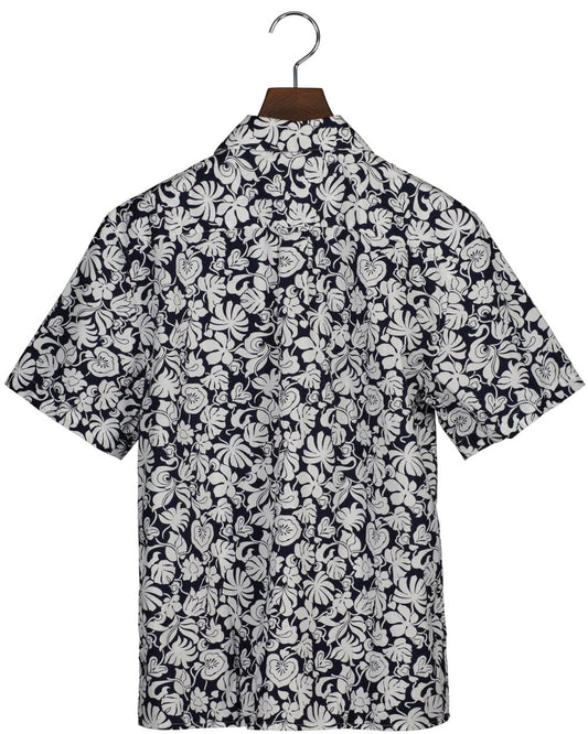 GANT Teen Boys Tropical Leaves Print Short Sleeve Shirt