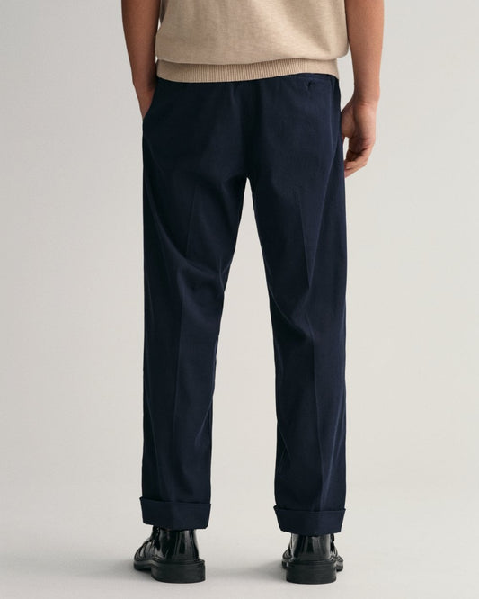 GANT Relaxed Fit Tapered Cotton Suit Pants