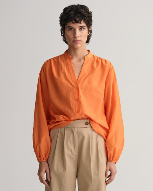 GANT Relaxed Fit Cotton Silk Blouse