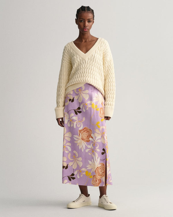 GANT Floral Print Midi Skirt