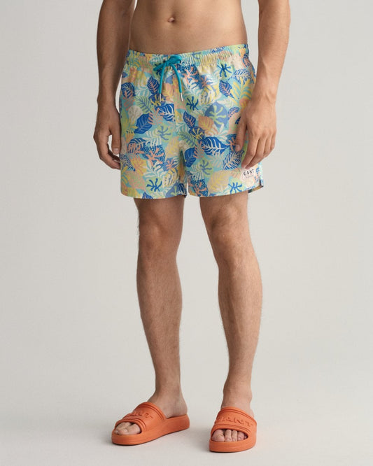 GANT Classic Fit Tropical Print Swim Shorts