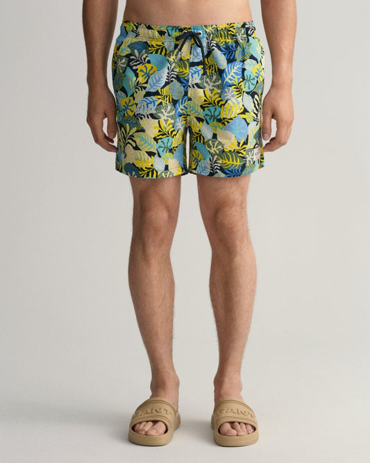 GANT Classic Fit Tropical Print Swim Shorts