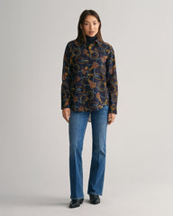 GANT Relaxed Fit Rope Print Cotton Silk Shirt