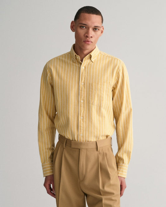 GANT Regular Fit Striped Brushed Oxford Shirt