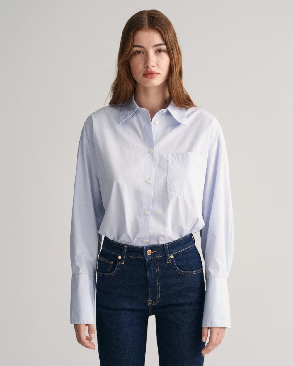 GANT Oversized High Cuffs Poplin Shirt