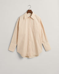 GANT Oversized High Cuffs Striped Poplin Shirt