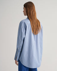 GANT Oversized High Cuffs Striped Poplin Shirt