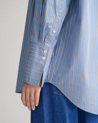 GANT Oversized High Cuffs Striped Poplin Shirt