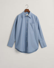 GANT Oversized High Cuffs Striped Poplin Shirt