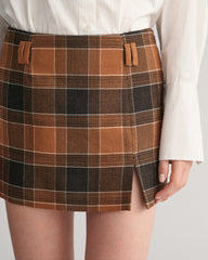 GANT Checked Wool Mini Skirt