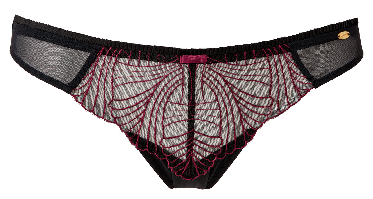 Gossard Red/Black Lace Thong