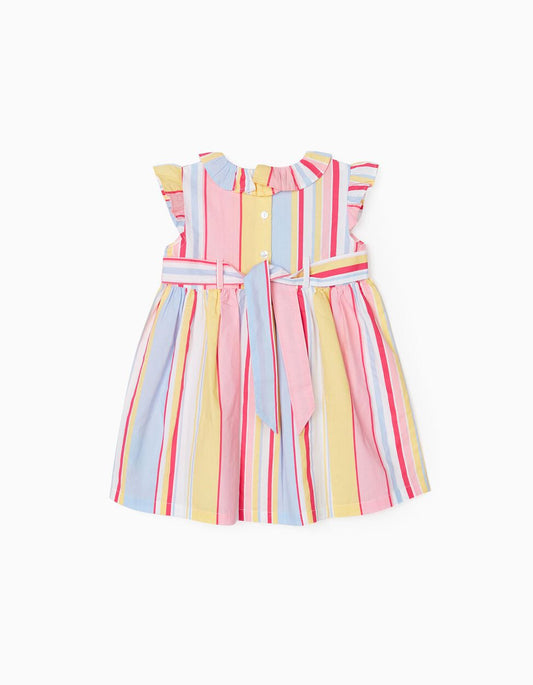 فستان زيبي للفتيات الصغيرات «سترايبس»، متعدد الألوان