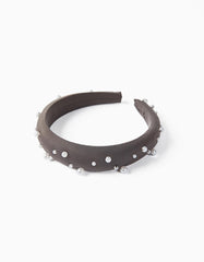 Zippy Alice Band With Pearls For Babies And Girls, Grey