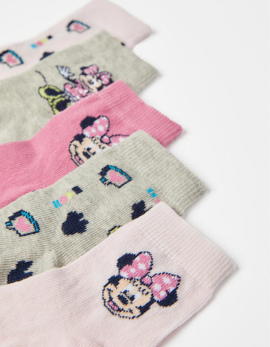 Zippy Baby Girl Five Pack Of Disney Socks