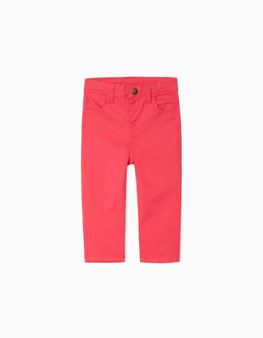 Zippy Baby Girls Cotton Twill Pink Trousers