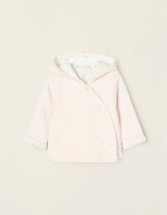 Zippy Velour Jacket With Hood For Newborn Baby Girls, Pink