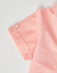 Zippy Short Sleeve Shirt For Boys, Coral