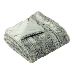 Riva Home Tundra Faux Fur Throw Grey