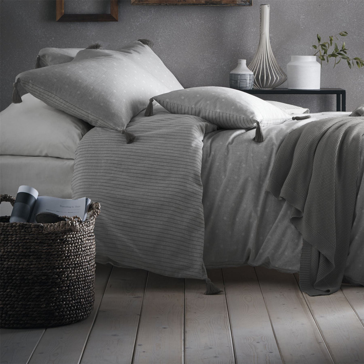 Appletree Loft Printed Duvet Sets 340X255X75Cm - Grey