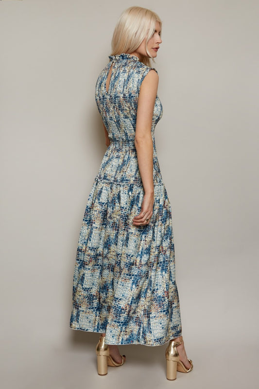 فستان مطبوع مزين بالدانتيل من ليتل ميستريس