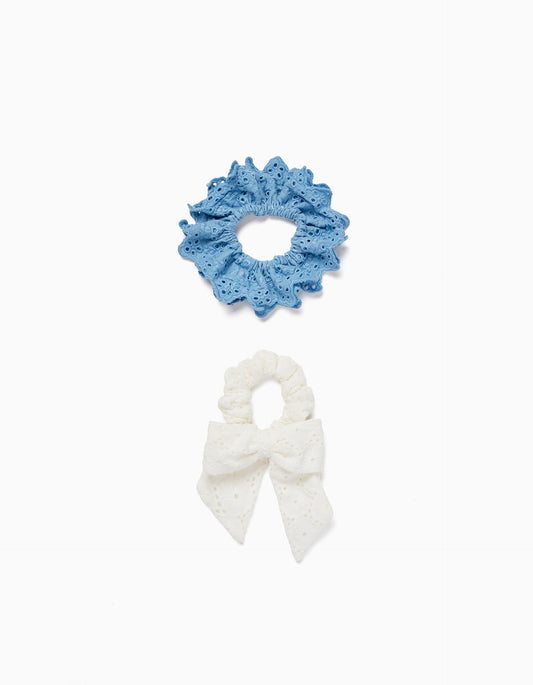 Zippy 2 Pack Scrunchies With English Embroidery For Babies And Girls
