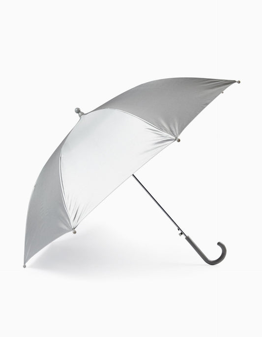 مظلة زيبي للبنات باللون الفضي