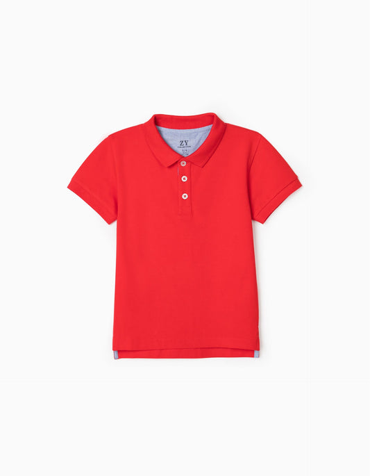 Zippy Boys Red Short Sleeve Polo Shirt