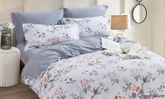 Oceana French Country 4Pcs Duvet Cover Set - King - White