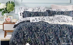 Oceana Vintage Floral 4Pcs Duvet Cover Set - Queen