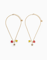 Zippy 2 Necklaces For Girls 'Bff', Golden