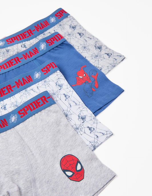 Zippy Boys 'Spider-Man' 4-Pack Cotton Boxer Shorts