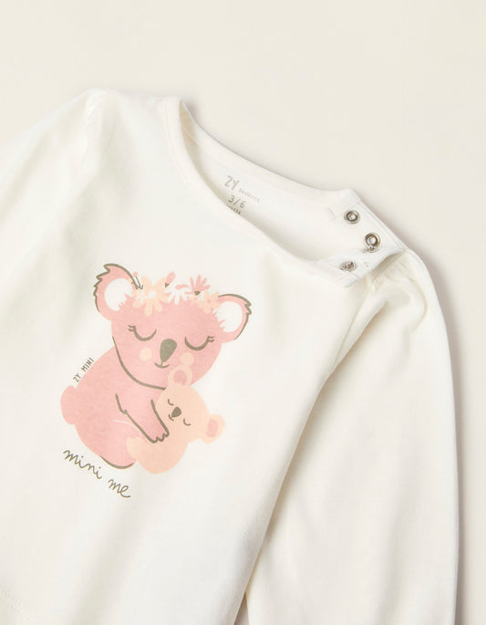 Zippy Newborn Girls 'Mini Me' Long Sleeve Cotton T-Shirt