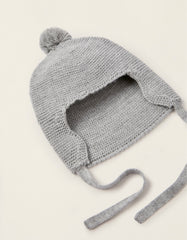 قبعة محبوكة باللون الرمادي للأولاد حديثي الولادة من Zippy