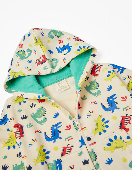 Zippy Baby Boys 'Dinosaur' Brushed Jacket In Cotton