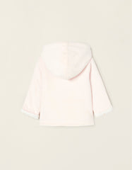 Zippy Velour Jacket With Hood For Newborn Baby Girls, Pink