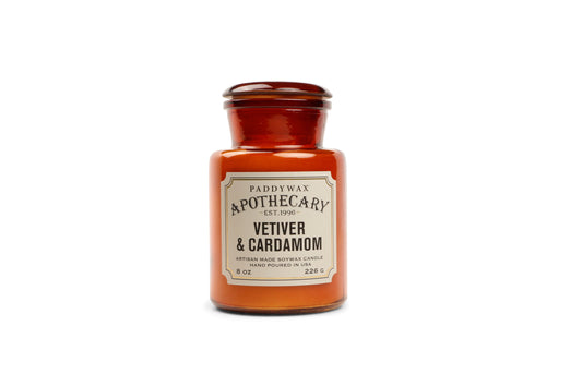 Paddy Wax Apothecary Glass Candle 8 Oz. Vetiver & Cardamom