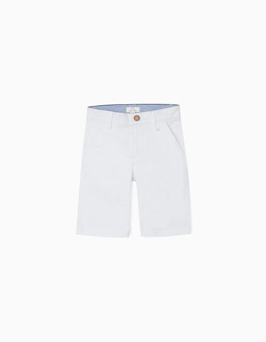 Zippy Chino Shorts For Boys, White