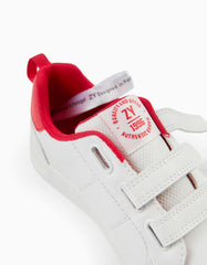 حذاء رياضي زيبي للأطفال 'Sy 1996'، أبيض/أحمر