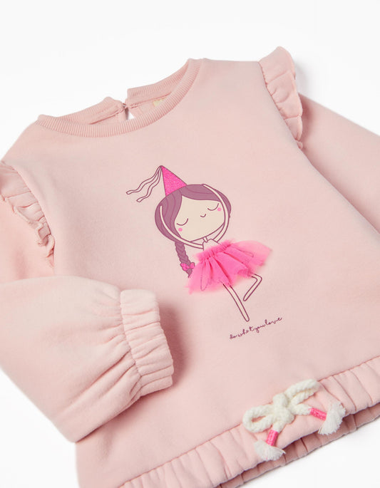 Zippy Baby Girls 'Fairy' Cotton Sweatshirt With Ruffles