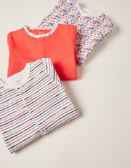 Zippy Baby Girls 'Stripes&Flowers' 3 Sleepsuits