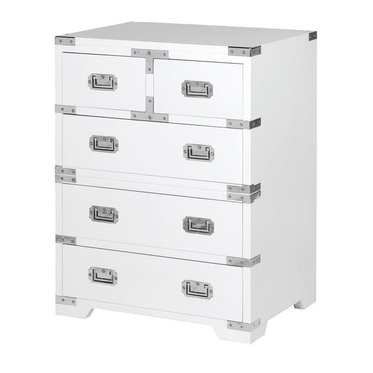 White Kensington 2/3 Chest Of Drawers H:700mm W:525mm D:400mm