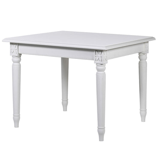 Square  white Fayence Table 100cm H:800mm W:1000mm D:1000mm