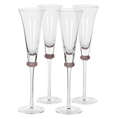 Pink Gold Champ Glass - Set of 4 H:280mm Dia:75mm