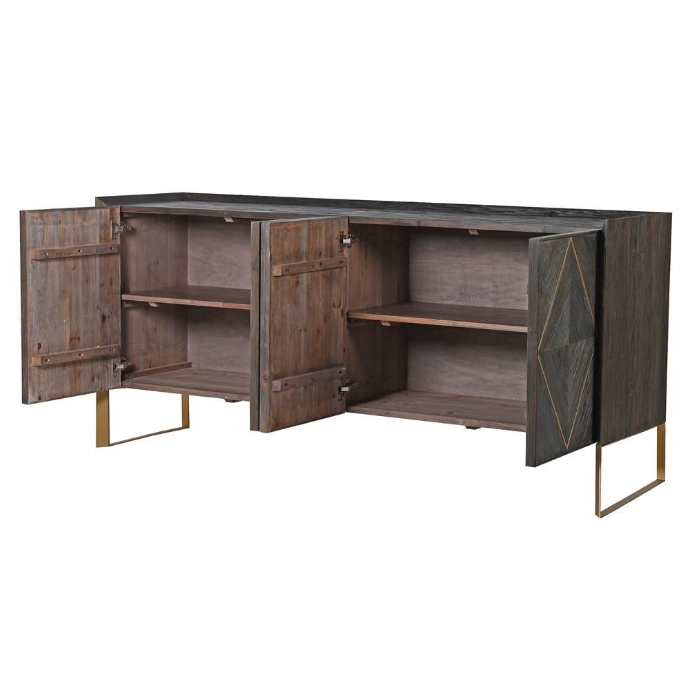 Elm/Copper Sideboard H:890mm W:1920mm D:500mm