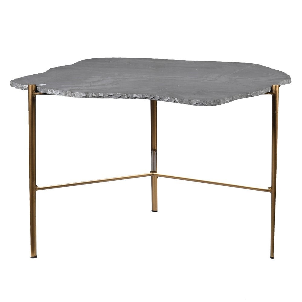 Table With Grey Stone Top H:440mm W:670mm D:640mm