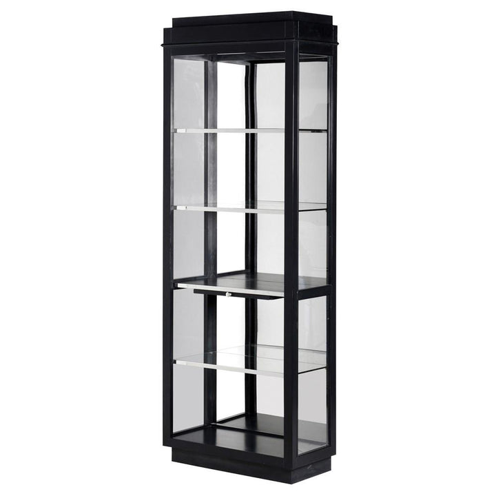 Kensington Display Cabinet - Black H:2200mm W:790mm D:390mm